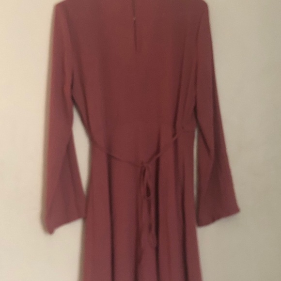 Host pick Lush Dusty Rose Wrap Dress - Picture 6 of 7